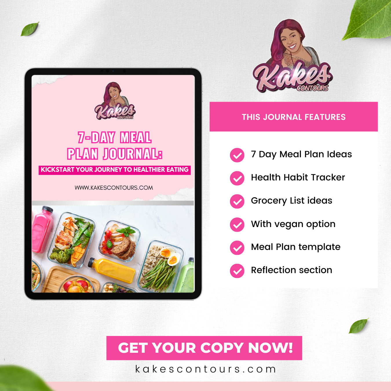 7-Day Vegan Meal Plan Journal