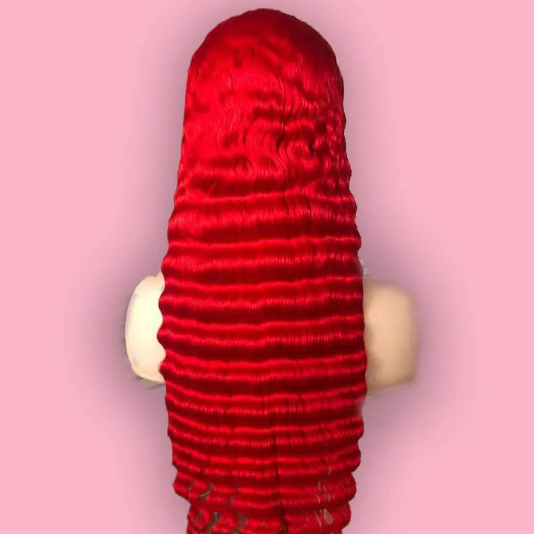 Red Velvet 13×4 HD Full Frontal Wig Hair 180% Density