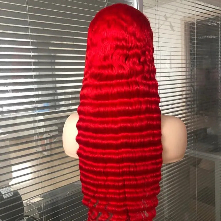 Red Velvet 13×4 HD Full Frontal Wig Hair 180% Density