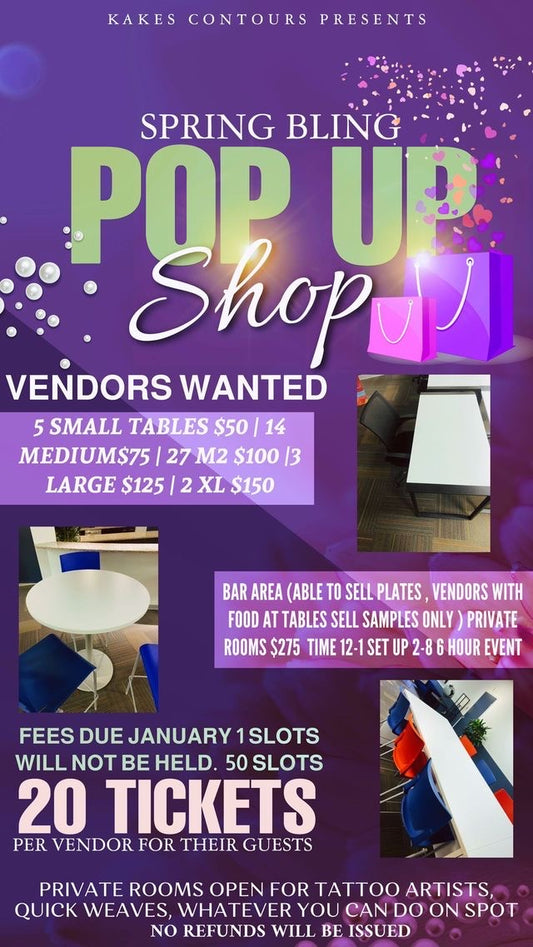 THE SPRING BLING & ENTERTAIN POP UP SHOP