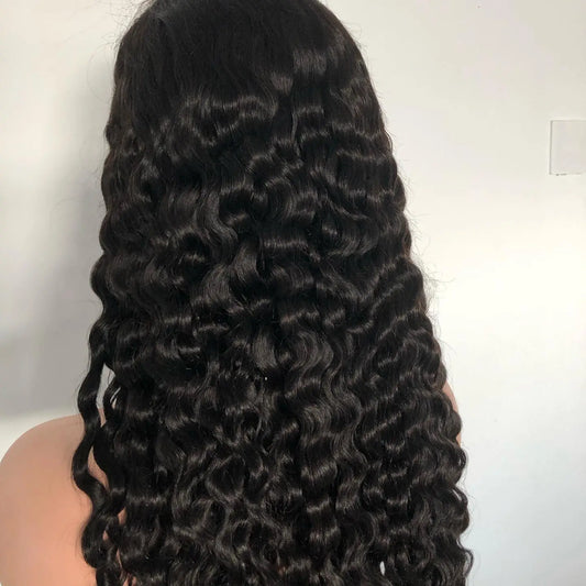 Natural Color 13×4 HD Full Frontal Wig Virgin Hair 180% Density